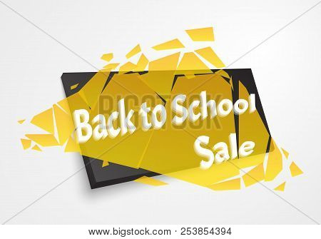 Sale Banner Template Design, Big Sale Special Offer. Back To School Banner With Ribbo. Abstract Vect