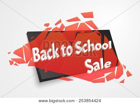 Sale Banner Template Design, Big Sale Special Offer. Back To School Banner With Ribbo. Abstract Vect