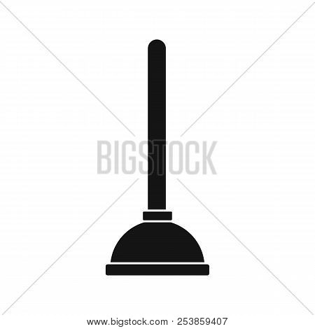 Toilet Plunger Icon In Simple Style On A White Background Illustration