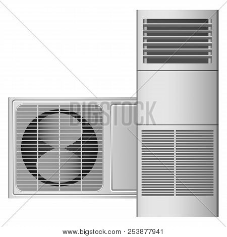 Split System Mockup. Realistic Illustration Of Split System Mockup For Web