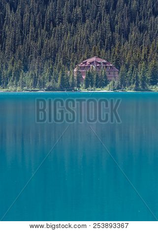 Num-ti-jah Lodge On Bow Lake And Her Blue Waters