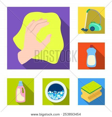 Cleaning And Maid Flat Icons In Set Collection For Design. Equipment For Cleaning Vector Symbol Stoc