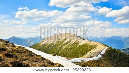 Mountain Landscape In Spring Along The Pedley Pass Hike Near Invermere British Columbia, Canada
