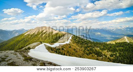 Mountain Landscape In Spring Along The Pedley Pass Hike Near Invermere British Columbia, Canada