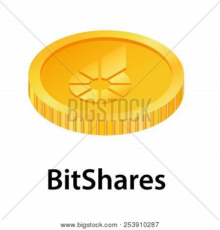 Bitshares Icon. Isometric Illustration Of Bitshares Icon For Web