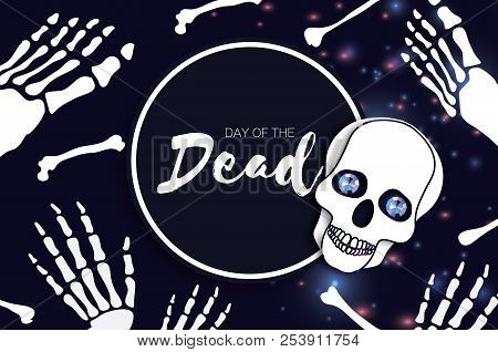Skull In Pirates Tricorn Hat With Pipe Sketch Hand Drawn Vector Vintage Illustration On Black Backgr