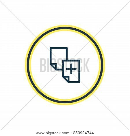 Illustration Of Duplicate Content Icon Line. Beautiful Marketing Element Also Can Be Used As Copy Do