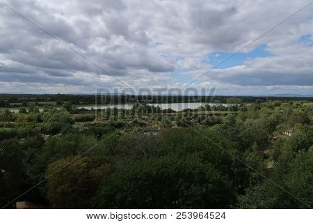 View On The Dombes River In The French Countryside