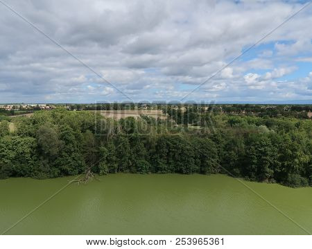 View On The Dombes River In The French Countryside