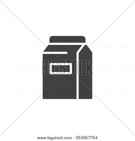 Milk Packet Vector Icon. Filled Flat Sign For Mobile Concept And Web Design. Milk Pack Simple Solid 