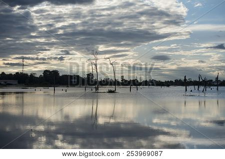 Cambodia Anlong Veng Ta Mok Lake Landscape