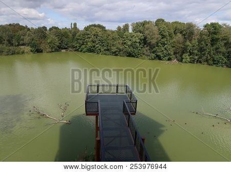 View On The Dombes River In The French Countryside