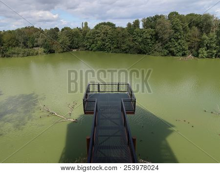 View On The Dombes River In The French Countryside