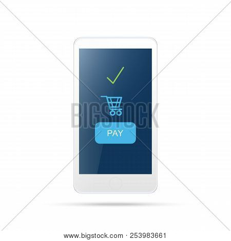 Mobile Payment , Online Shopping Concept.payment Mobile Icon