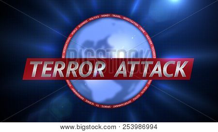 Terror Attack Broadcast Digital Background Graphics Title