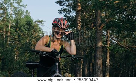 Fat Bike Also Called Fatbike Or Fat-tire Bike In Summer Riding In The Forest.