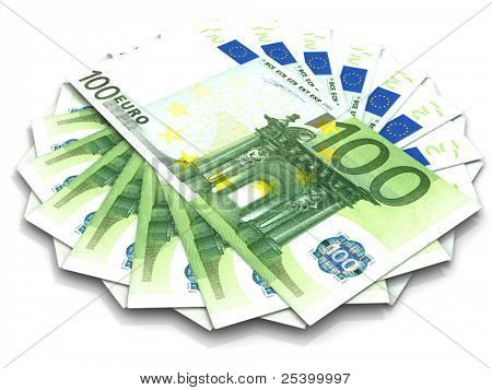 Handred euro. 3D