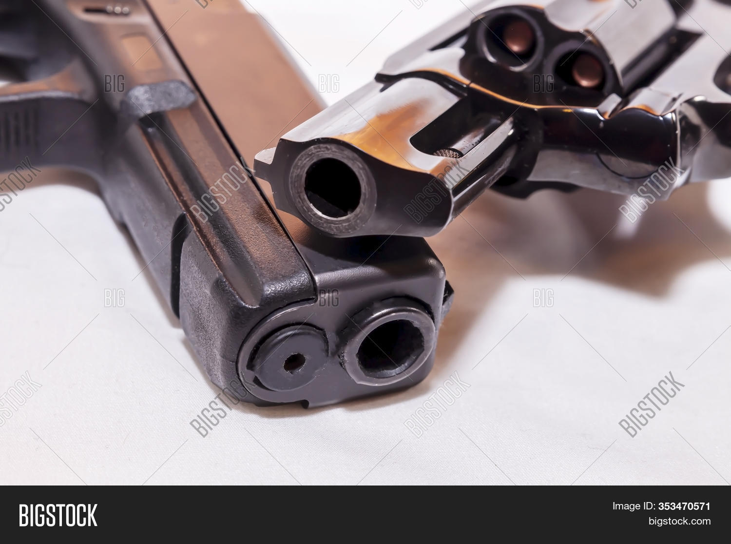 Two Handguns Black 40 Image Photo Free Trial Bigstock