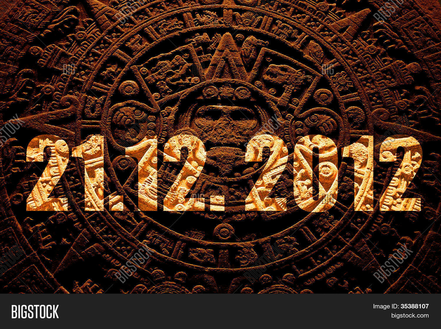 Aztec Stone Calendar Image Photo (Free Trial) Bigstock