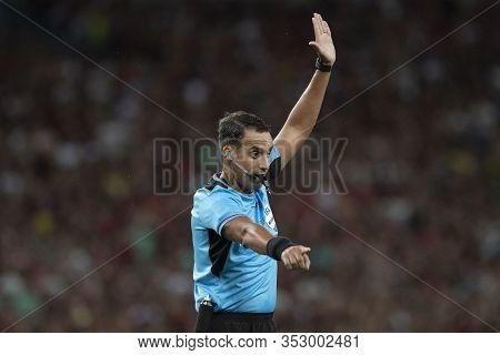 Rio, Brazil - February 26, 2020: Fernando Rapallini (arg) Referee During Flamengo Vs Independiente D