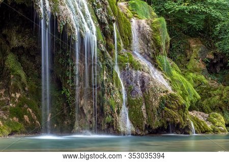 Waterfall Near Arbois In The Jura In France