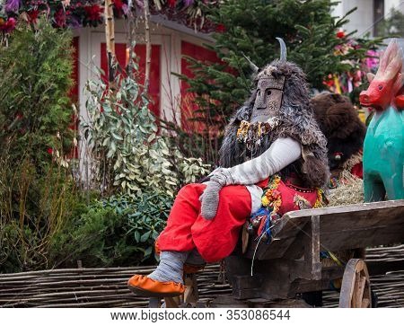 Moscow, Russia Feb 27, 2020: Moscow Maslenitsa Festival. Traditional National Celebration In Russian