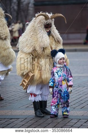 Moscow, Russia Feb 27, 2020: Moscow Maslenitsa Festival. Traditional National Celebration In Russian