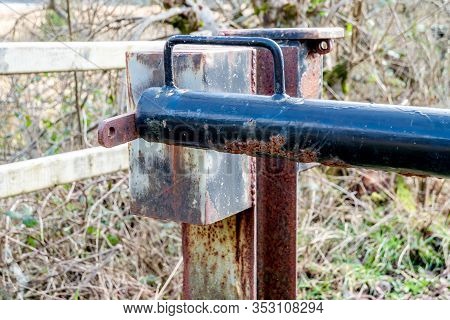 Steel Barrier In Country Track In County Donegal - Ireland