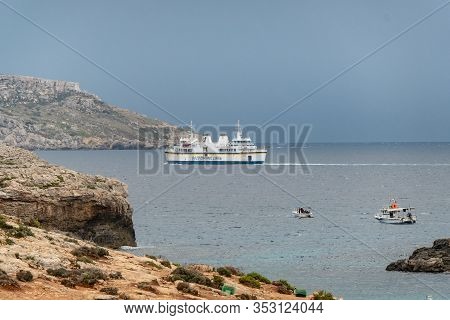 Gozo, Malta - October 29, 2019: Ferry Of Gozo Channel Line Company Connecting Maltese Island On A Se
