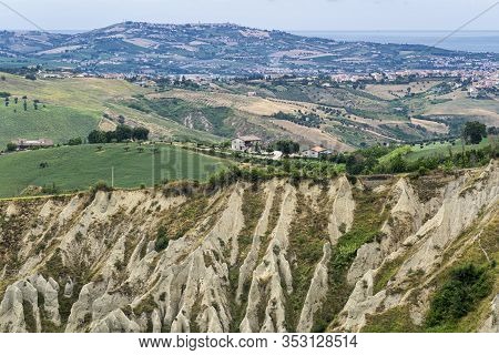 Natural Park Of Atri, Teramo, Abruzzo, Italy: Landscape Of Calanques At Summer