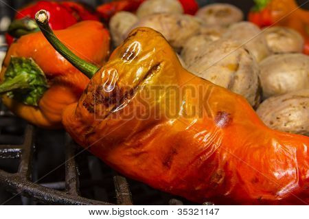legumes na churrasqueira