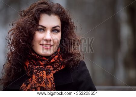 Portrait Of A Beautiful Blue-eyed Girl