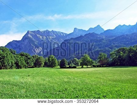 The Magnificent Landscapes Of The Bündner Herrschaft (buendner Herrschaft) Region And The Celebrated