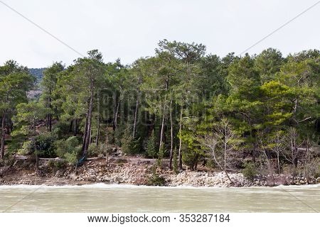 Kopru River.  A View Across Kopru River.  The River Flows Through Koprulu Canyon And Is Part Of A Na