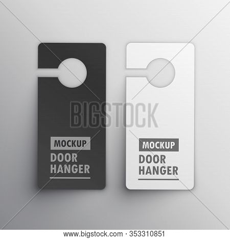 Abstract Door Hanger Mockup Design Illustration Vector