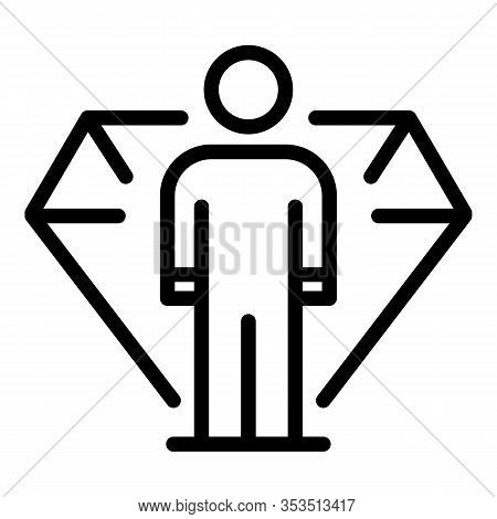 Diamond Winner Icon. Outline Diamond Winner Vector Icon For Web Design Isolated On White Background