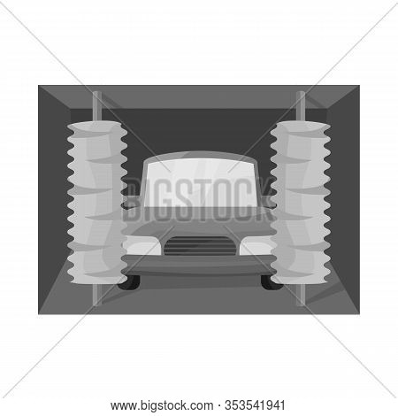 Vector Illustration Of Car-wash And Water Symbol. Set Of Car-wash And Auto Stock Vector Illustration