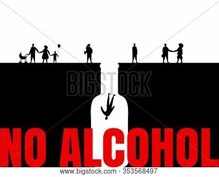 Conceptual  Illustration Of Alcoholism, Bad Habit Concept