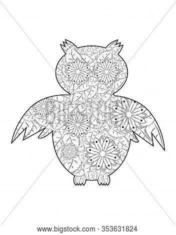 Ornamental Owl Vector Amp Photo Free Trial Bigstock