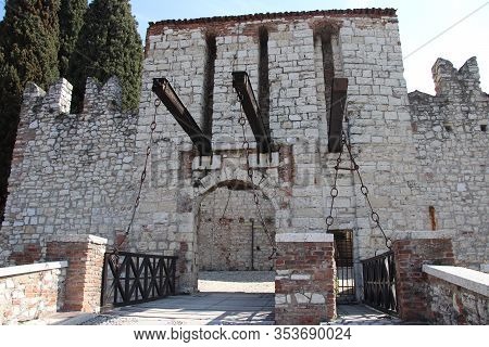 Ancient Castle In Brescia, A City In Northern Italy