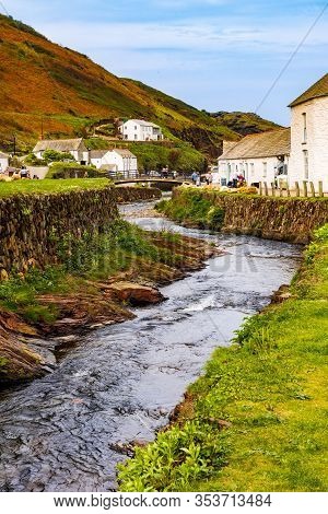 Boscastle Fishing Village In Cornwall. England