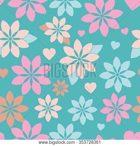 Lucky Symbols Collection Background Seamless Pattern Number 6
