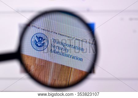 Homepage Of Tsa Website On The Display Of Pc, Url - Tsa.gov.