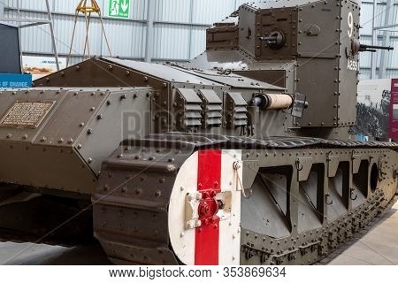 Bovington.dorset.united Kingdom.february 9th 2020.a Medium Mark A Whippet Tank From The First World 