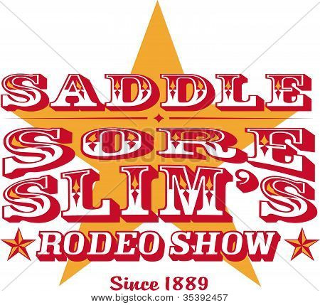 Western Rodeo Sign Or T-Shirt Design