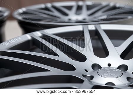 Novosibirsk, Russia - 27.02.2020: Car Alloy Wheels Brabus For Mercedes G-class Amg Beautifully Shape