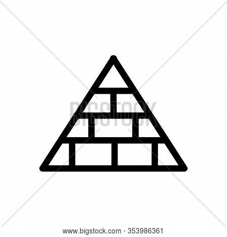 Egypt Pyramid Icon Vector. Thin Line Sign. Isolated Contour Symbol Illustration