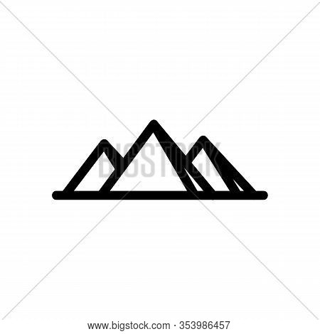 Egypt Pyramid Icon Vector. Thin Line Sign. Isolated Contour Symbol Illustration