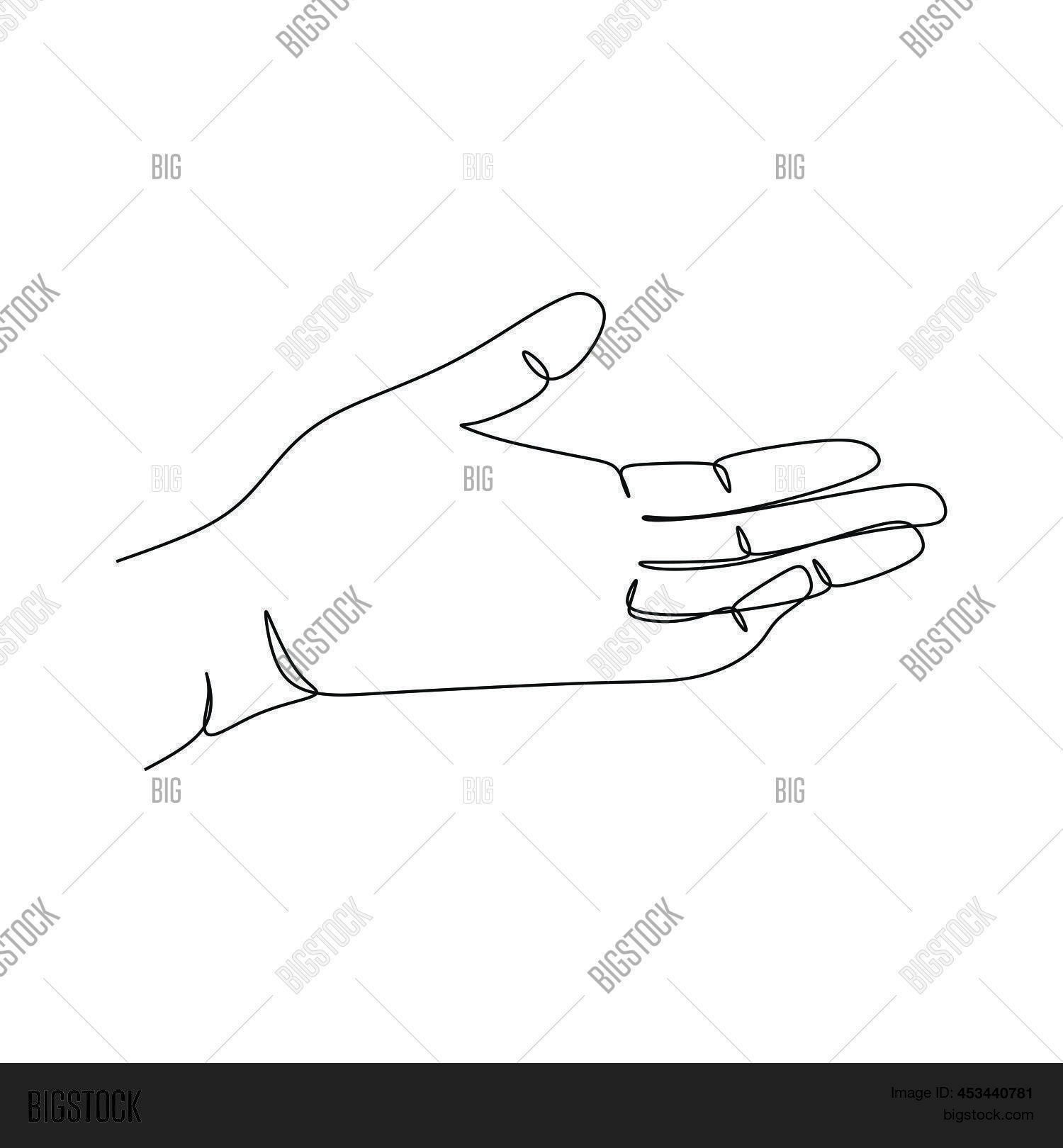 Open Palm Continuous Vector & Photo (Free Trial) Bigstock
