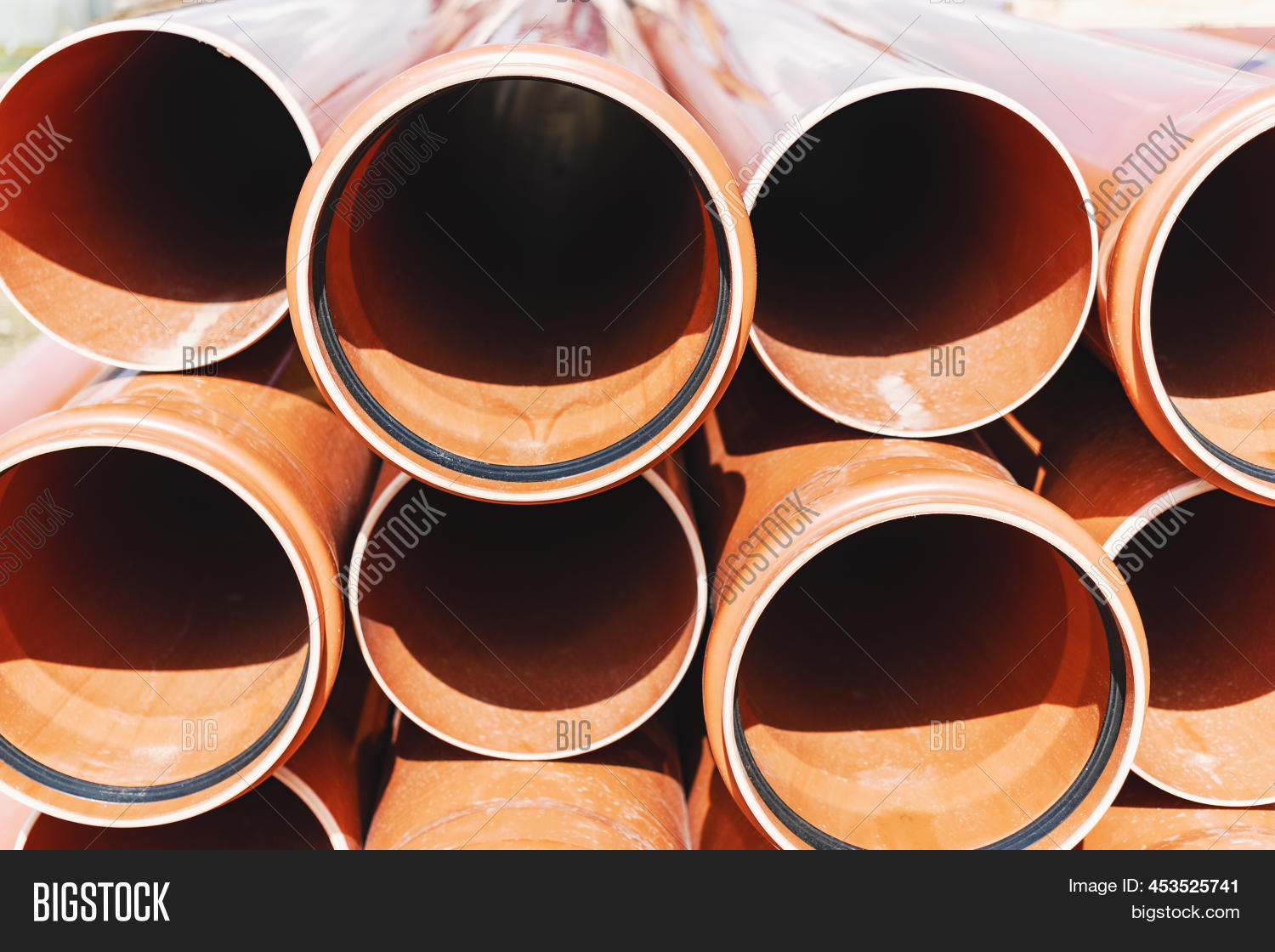 Orange Sewer Pipes Image & Photo (Free Trial) Bigstock